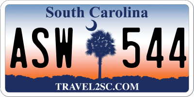 SC license plate ASW544