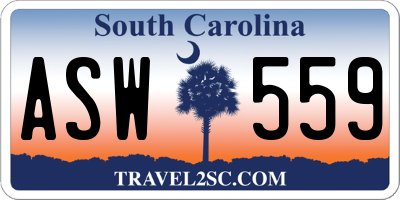 SC license plate ASW559