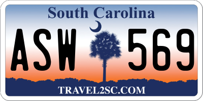 SC license plate ASW569