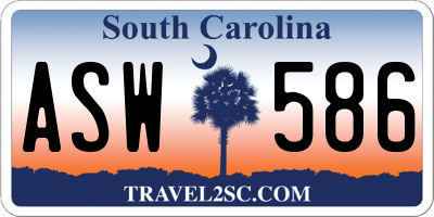 SC license plate ASW586