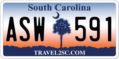 SC license plate ASW591