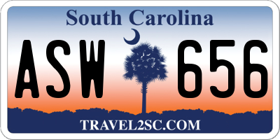 SC license plate ASW656