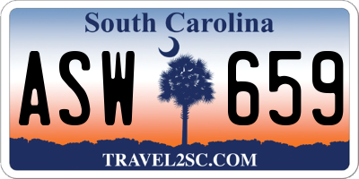 SC license plate ASW659