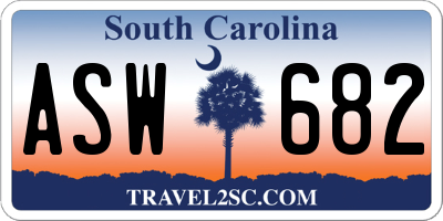 SC license plate ASW682