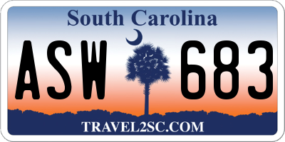 SC license plate ASW683