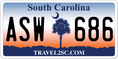 SC license plate ASW686