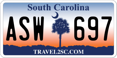 SC license plate ASW697