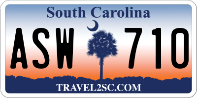 SC license plate ASW710