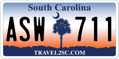 SC license plate ASW711