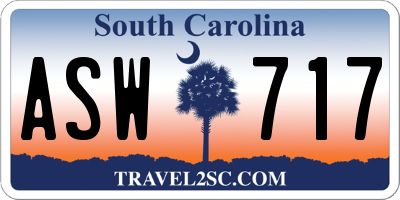 SC license plate ASW717