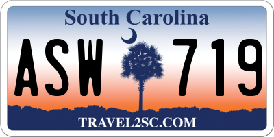 SC license plate ASW719