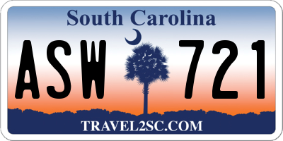 SC license plate ASW721