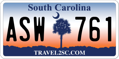 SC license plate ASW761