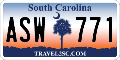 SC license plate ASW771