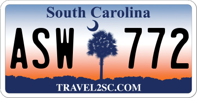 SC license plate ASW772