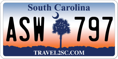 SC license plate ASW797
