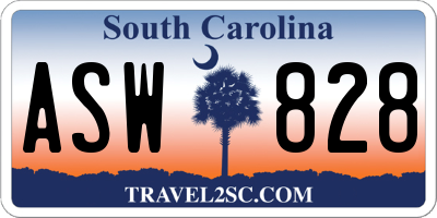 SC license plate ASW828