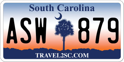 SC license plate ASW879
