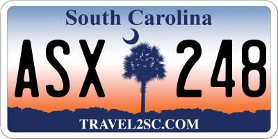 SC license plate ASX248