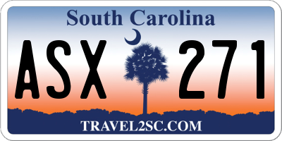 SC license plate ASX271