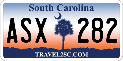 SC license plate ASX282