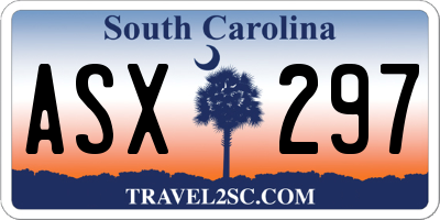 SC license plate ASX297