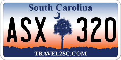 SC license plate ASX320