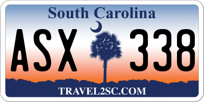 SC license plate ASX338