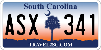 SC license plate ASX341