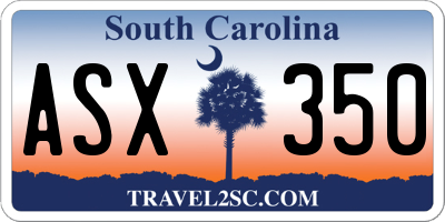 SC license plate ASX350