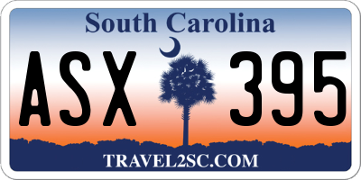 SC license plate ASX395