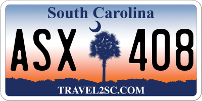 SC license plate ASX408