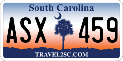 SC license plate ASX459