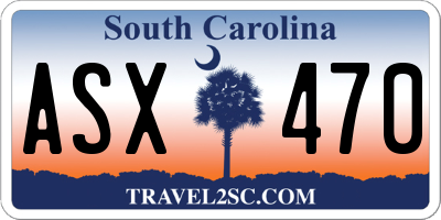 SC license plate ASX470
