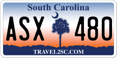 SC license plate ASX480