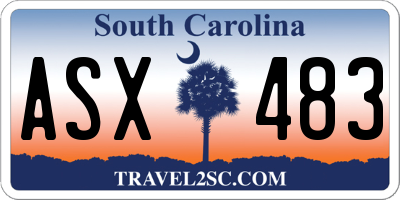 SC license plate ASX483