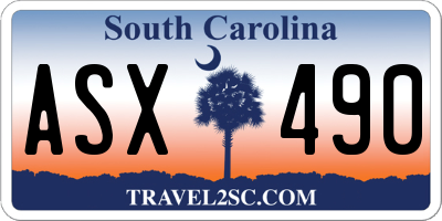 SC license plate ASX490