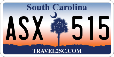 SC license plate ASX515