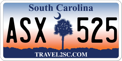 SC license plate ASX525