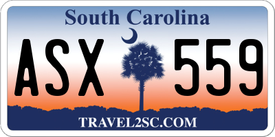 SC license plate ASX559