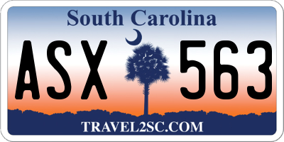 SC license plate ASX563