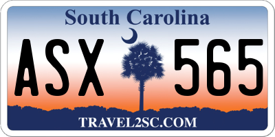 SC license plate ASX565