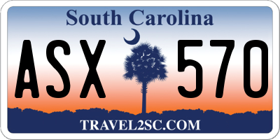 SC license plate ASX570