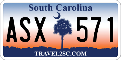 SC license plate ASX571