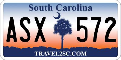 SC license plate ASX572