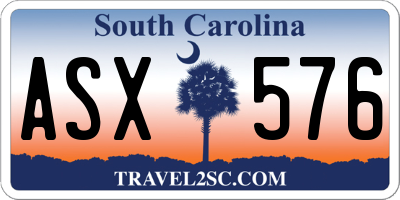 SC license plate ASX576