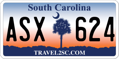 SC license plate ASX624