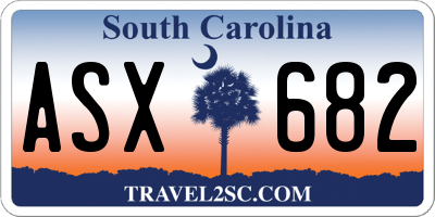 SC license plate ASX682