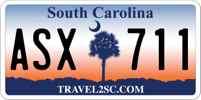 SC license plate ASX711