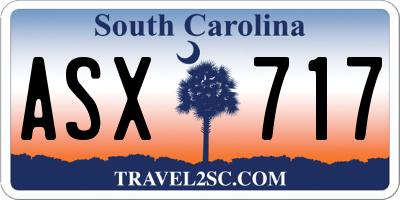 SC license plate ASX717